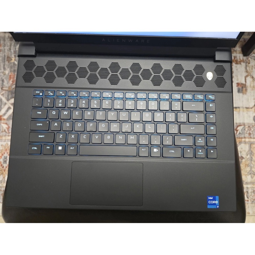 Alienware Black Laptop with Sleek Design and Enhanced Audio